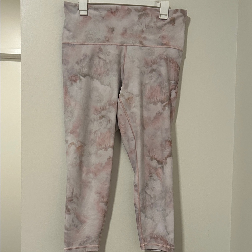 Athleta Elation 7/8 Tight Size 1X Pink White